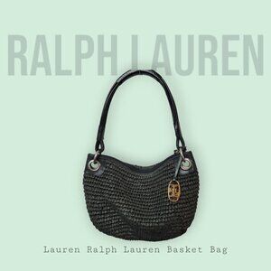 🌿 LAUREN Ralph Lauren Woven Raffia Shoulder Bag – 11.5" x 8" | Chic & On-Trend